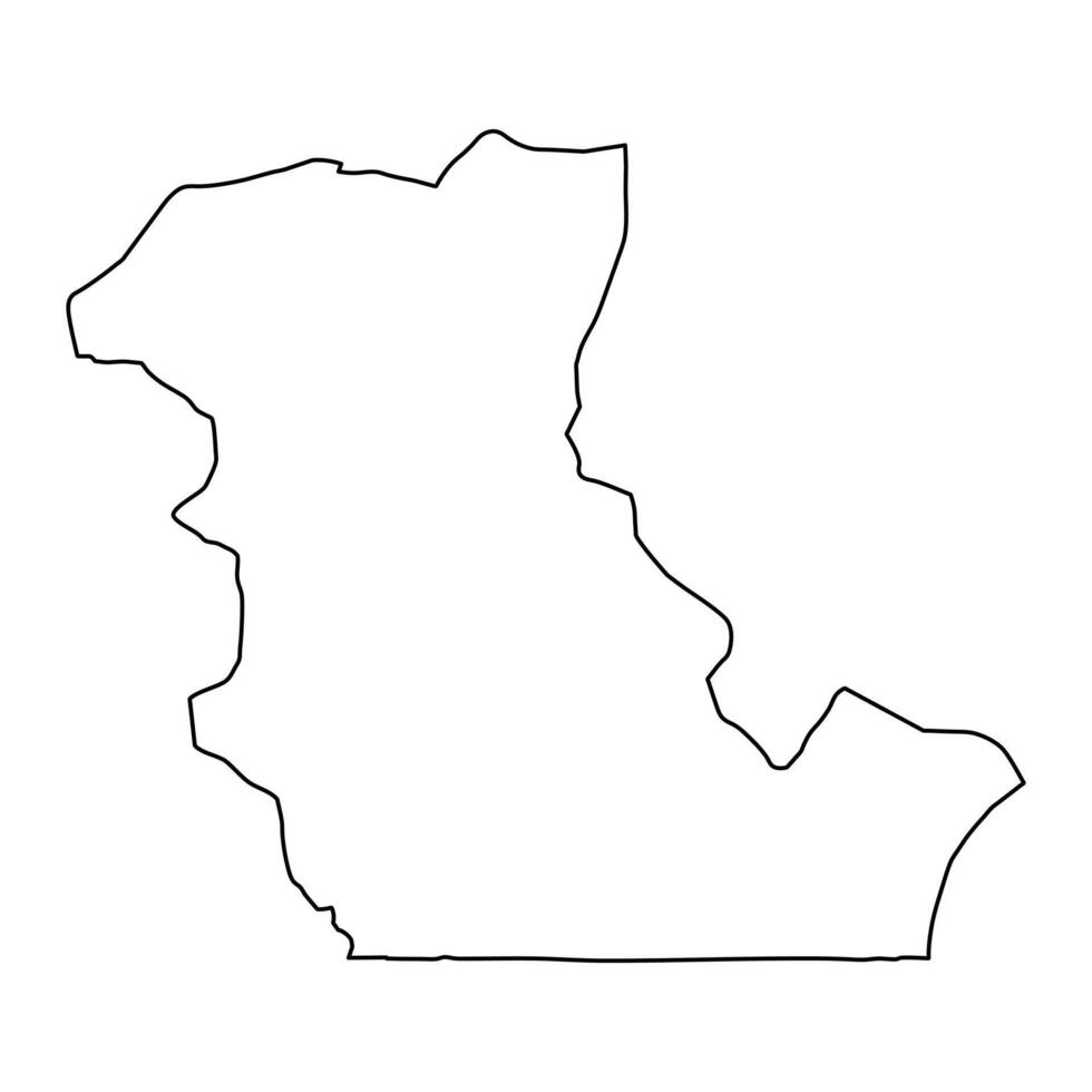 Kaolack Region map, administrative division of Senegal. Vector illustration.