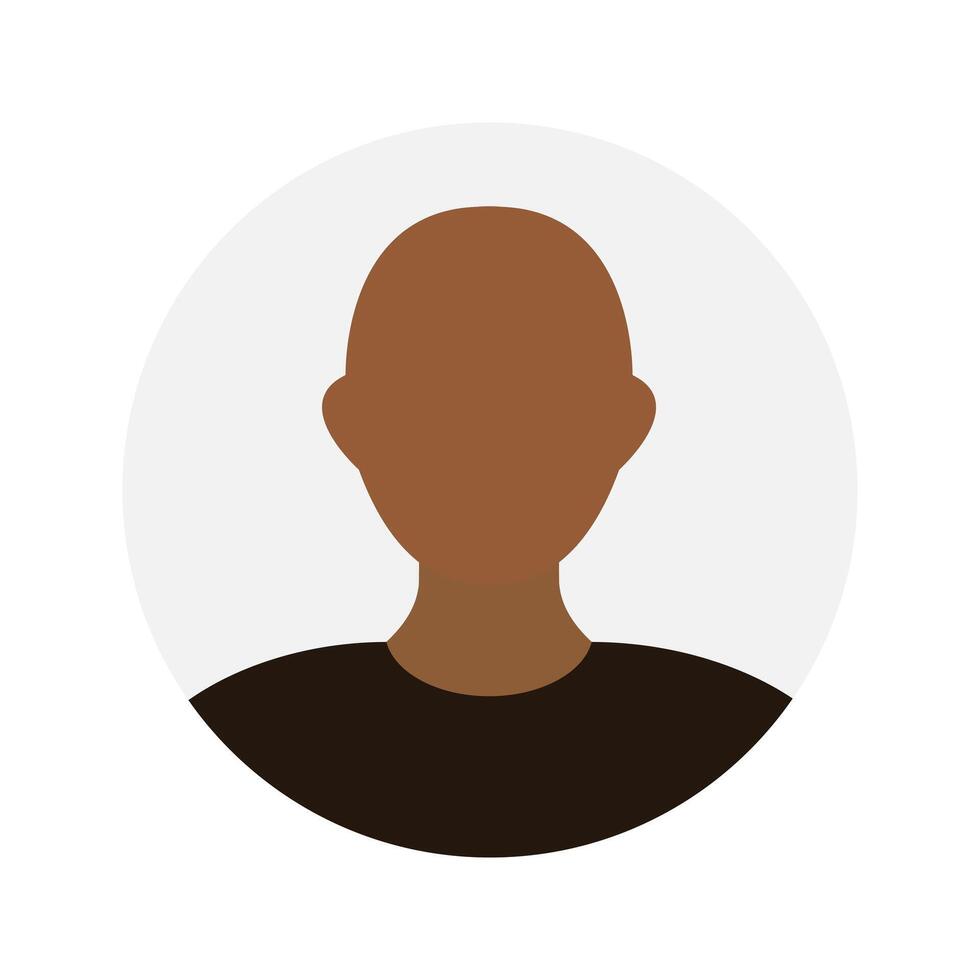 Bald empty face icon avatar. Vector illustration.