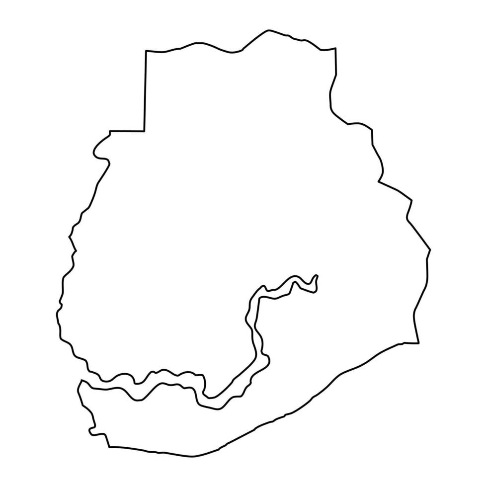 sedhiou región mapa, administrativo división de Senegal. vector ilustración.