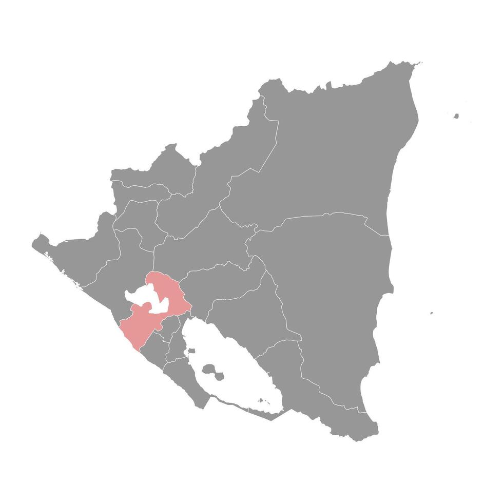 managua Departamento mapa, administrativo división de Nicaragua. vector ilustración.