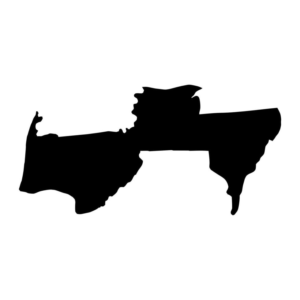 Para District map, administrative division of Suriname. Vector illustration.