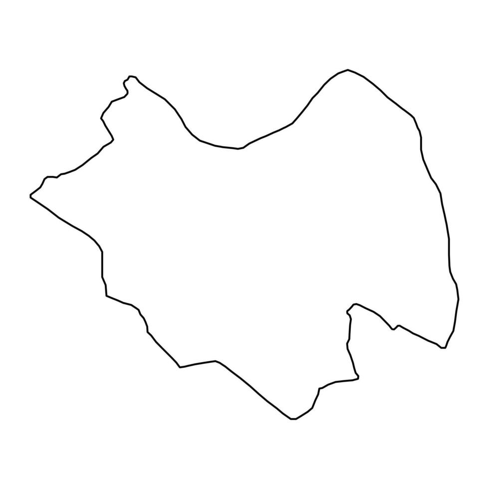 Damascus Governorate map, administrative division of Syria. Vector illustration.