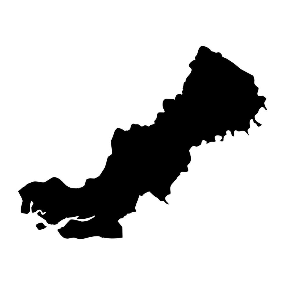 kambia distrito mapa, administrativo división de sierra leona vector ilustración.