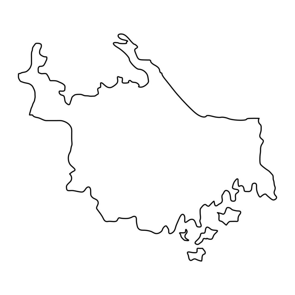 ngabe bugle comarca mapa, administrativo división de Panamá. vector ilustración.