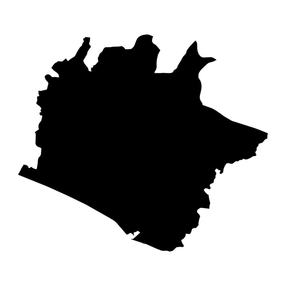 Pujehun District map, administrative division of Sierra Leone. Vector illustration.