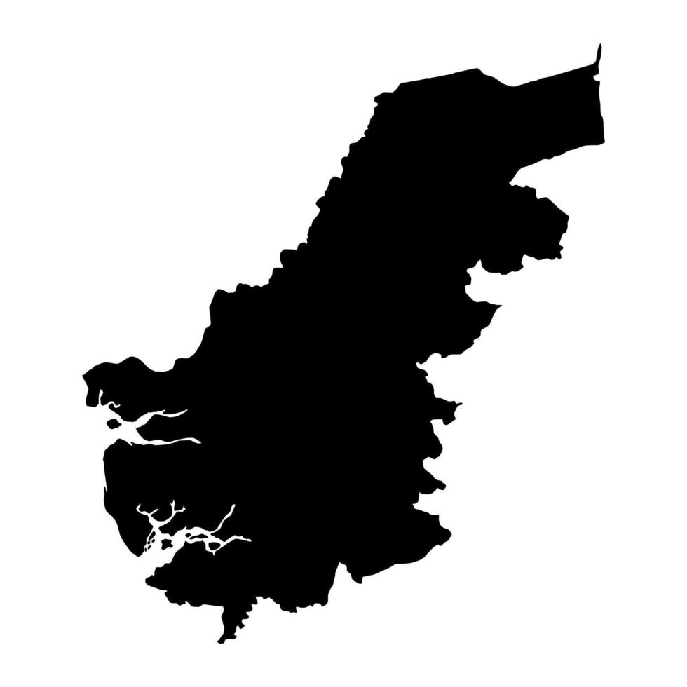 North West Province map, administrative division of Sierra Leone. Vector illustration.
