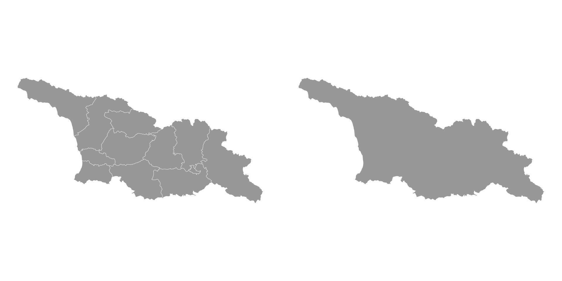 mapa de Georgia con administrativo divisiones vector ilustración.