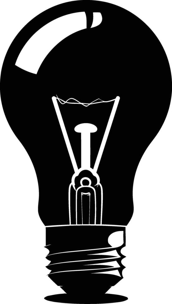 AI generated Silhouette bulb full body black color only vector
