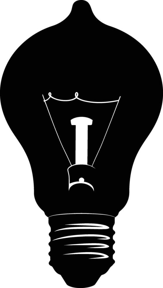 AI generated Silhouette bulb full body black color only vector