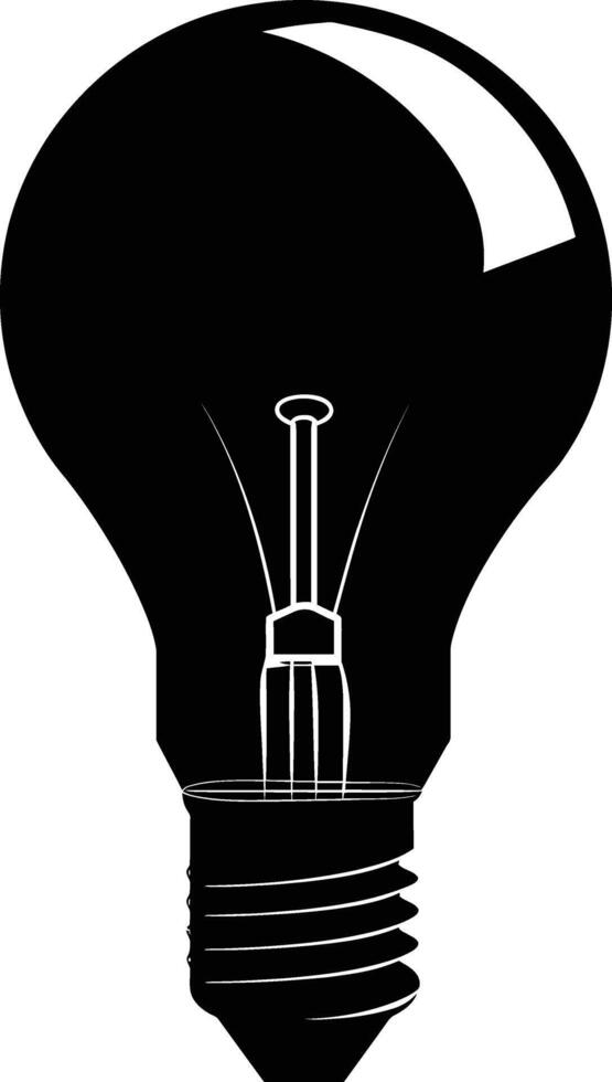 AI generated Silhouette bulb full body black color only vector