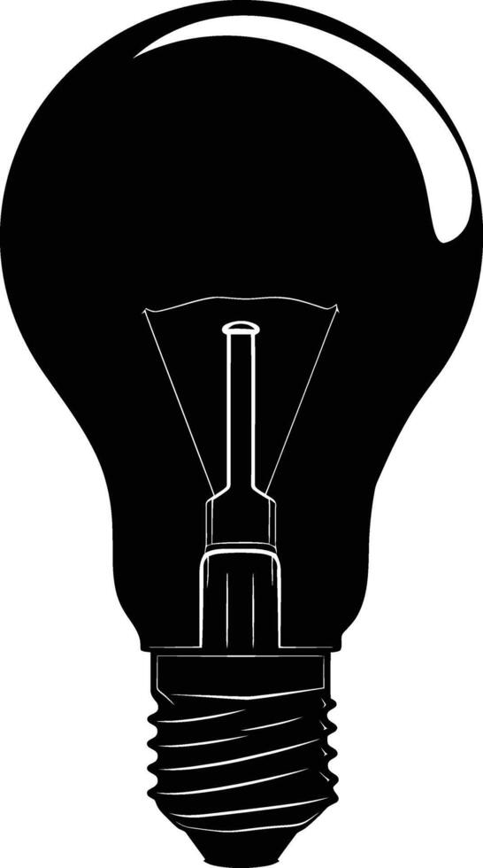 AI generated Silhouette bulb full body black color only vector