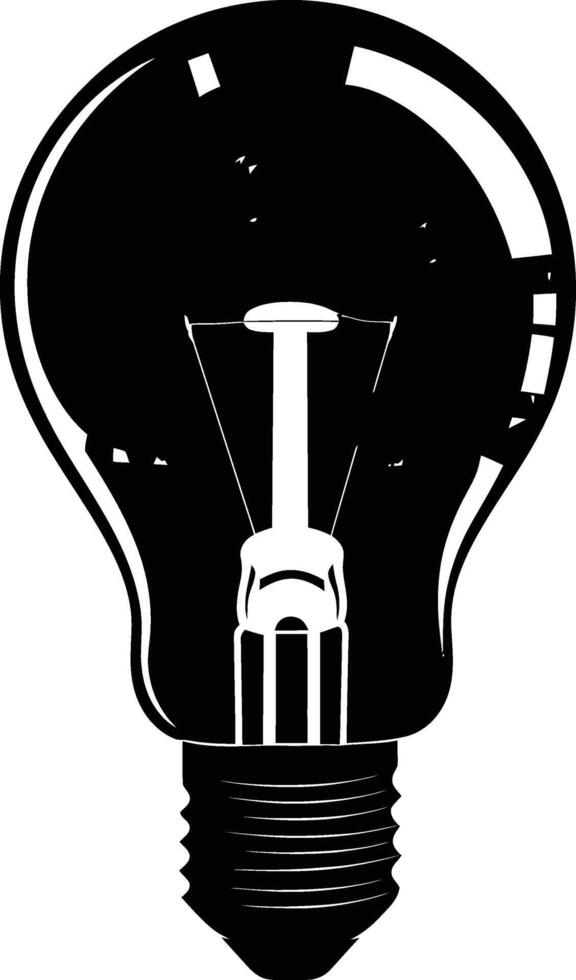 AI generated Silhouette bulb full body black color only vector