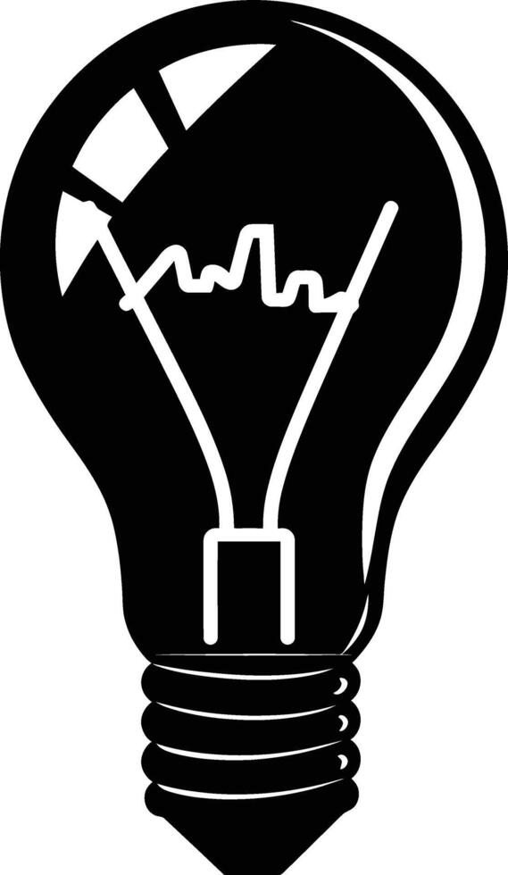 AI generated Silhouette bulb full body black color only vector