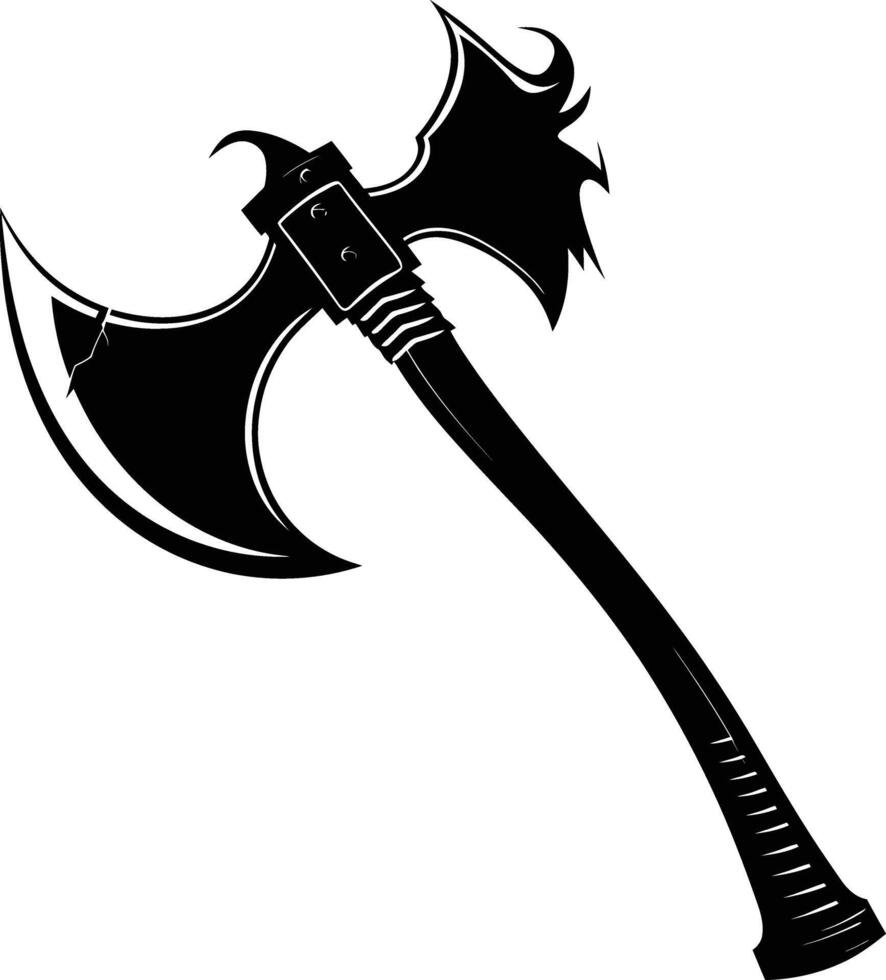 AI generated Silhouette ax black color only vector