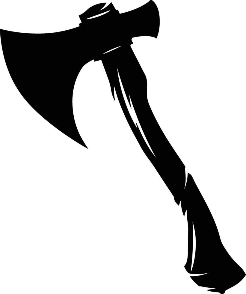 AI generated Silhouette ax black color only vector