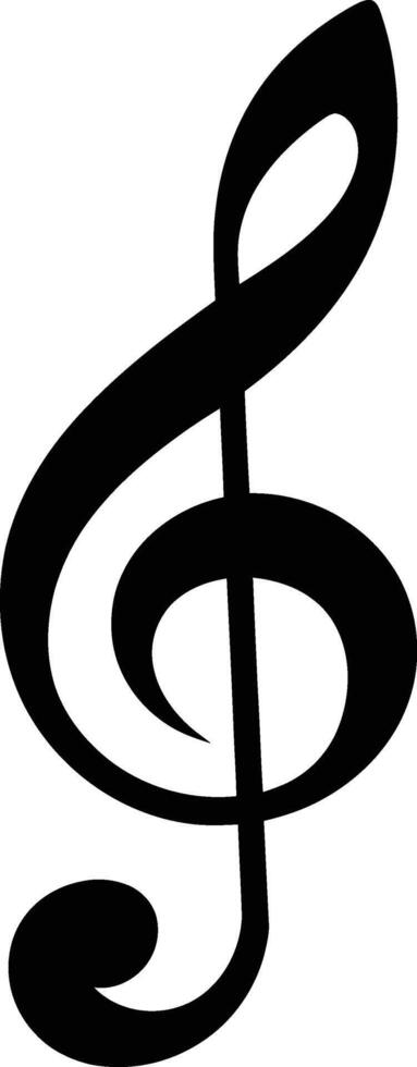 ai generado silueta agudo música Nota logo símbolo negro color solamente vector