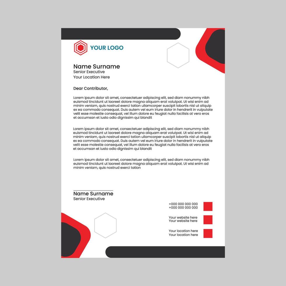 letter head design vector