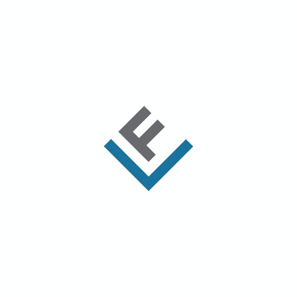 Initial letter lf logo or fl logo vector design template