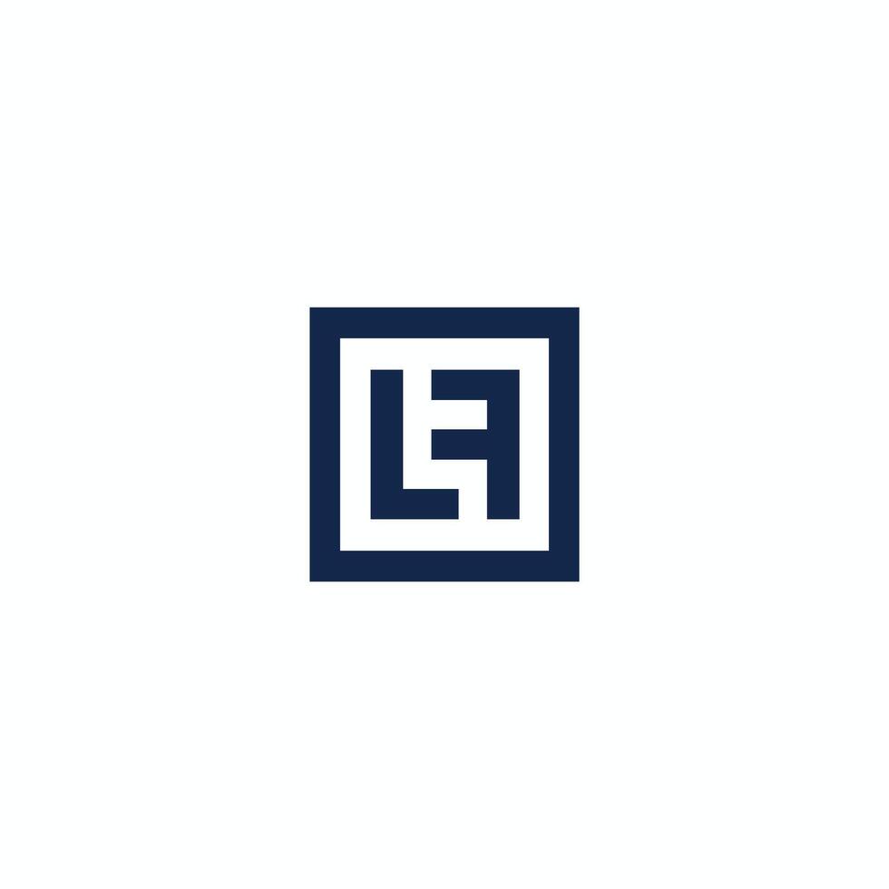 Initial letter lf logo or fl logo vector design template