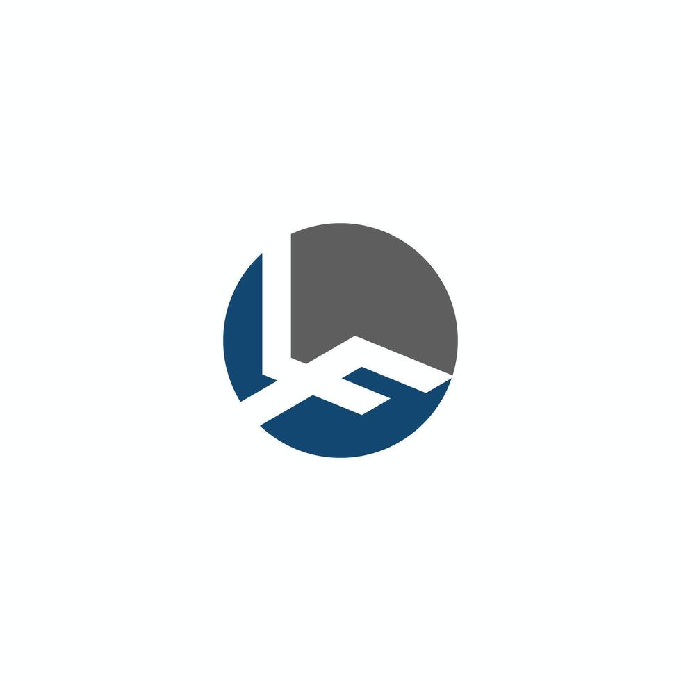 Initial letter lf logo or fl logo vector design template