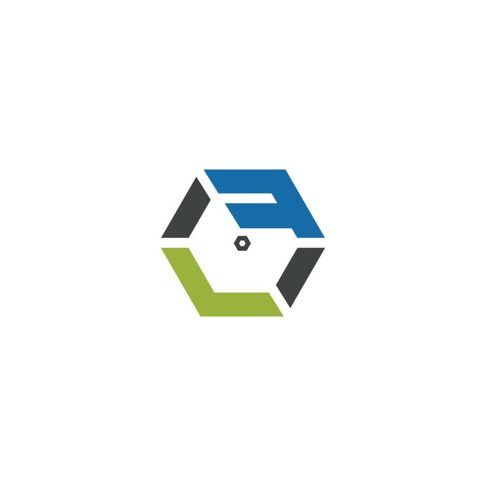 Initial letter lf logo or fl logo vector design template