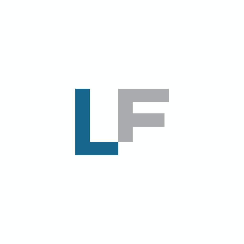 Initial letter lf logo or fl logo vector design template