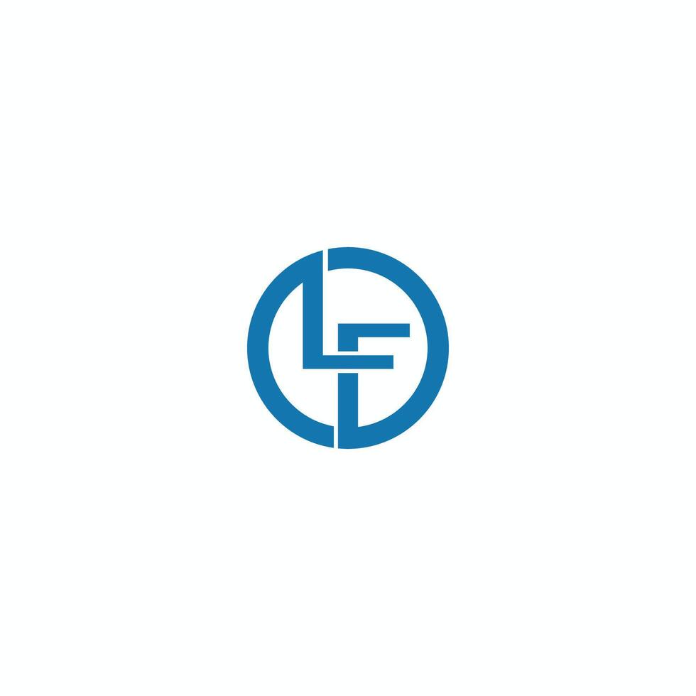 Initial letter lf logo or fl logo vector design template