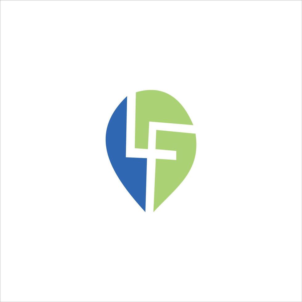 Initial letter lf logo or fl logo vector design template