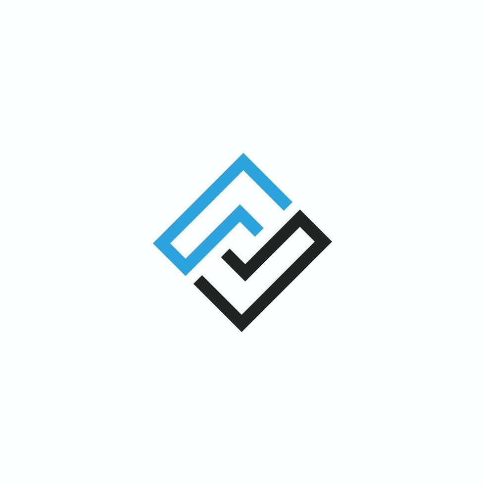 Initial letter lf logo or fl logo vector design template