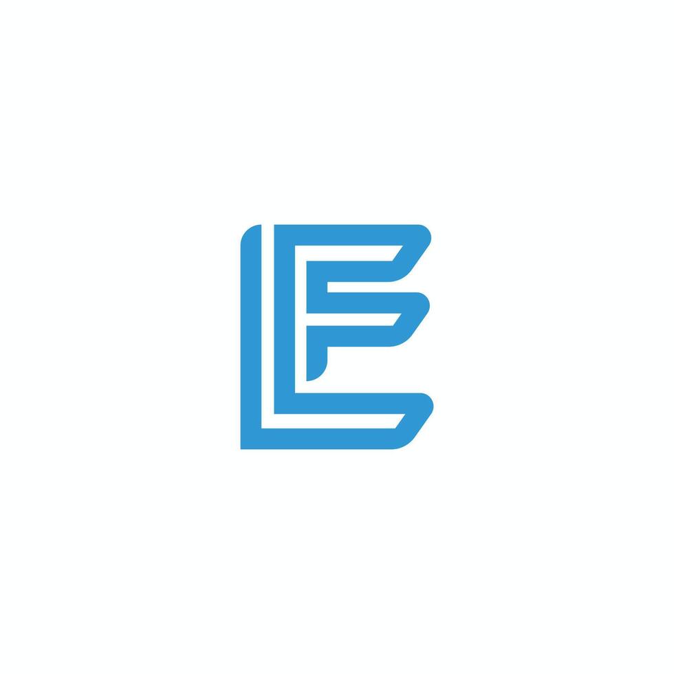 Initial letter lf logo or fl logo vector design template