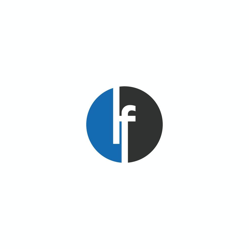 Initial letter lf logo or fl logo vector design template