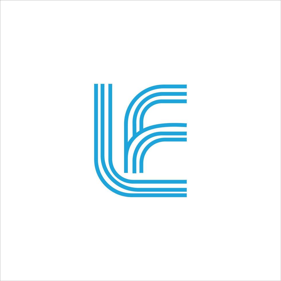 Initial letter lf logo or fl logo vector design template