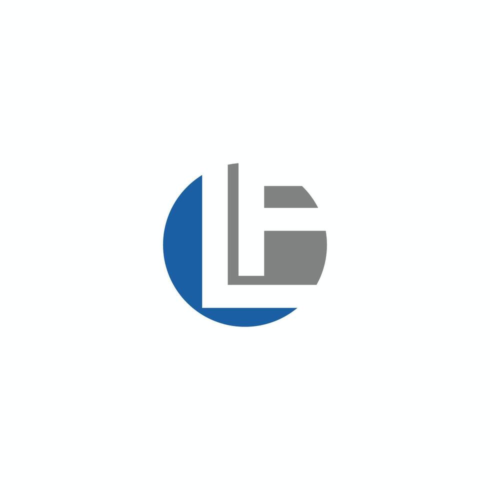 Initial letter lf logo or fl logo vector design template