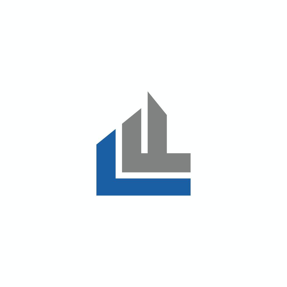 Initial letter lf logo or fl logo vector design template