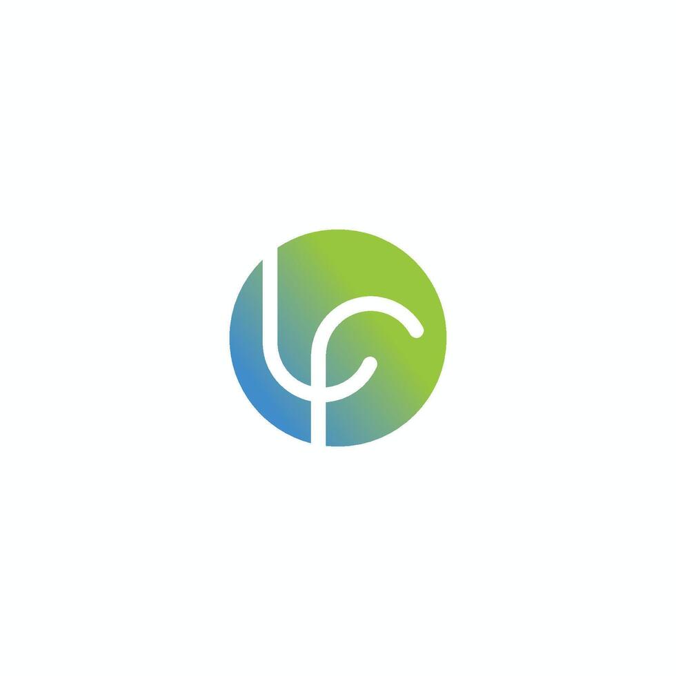 Initial letter lf logo or fl logo vector design template