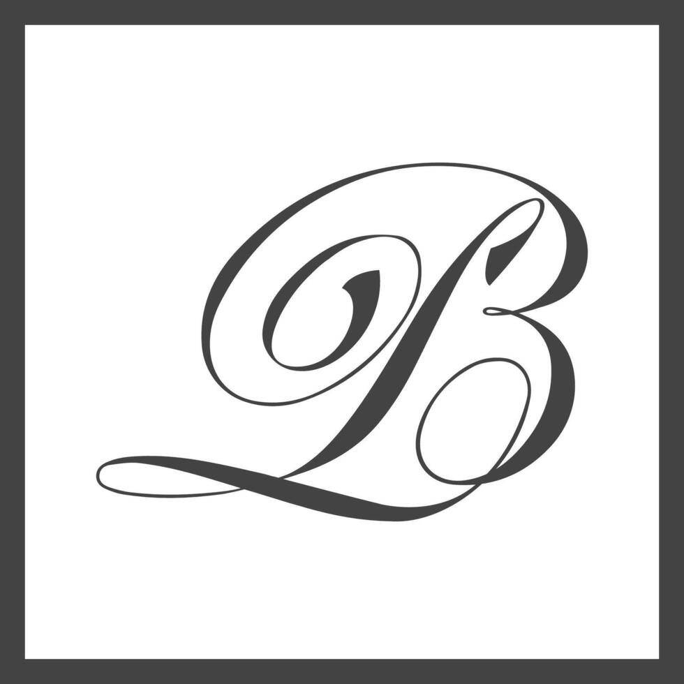 Alphabet Initials logo BL, LB, B and L vector