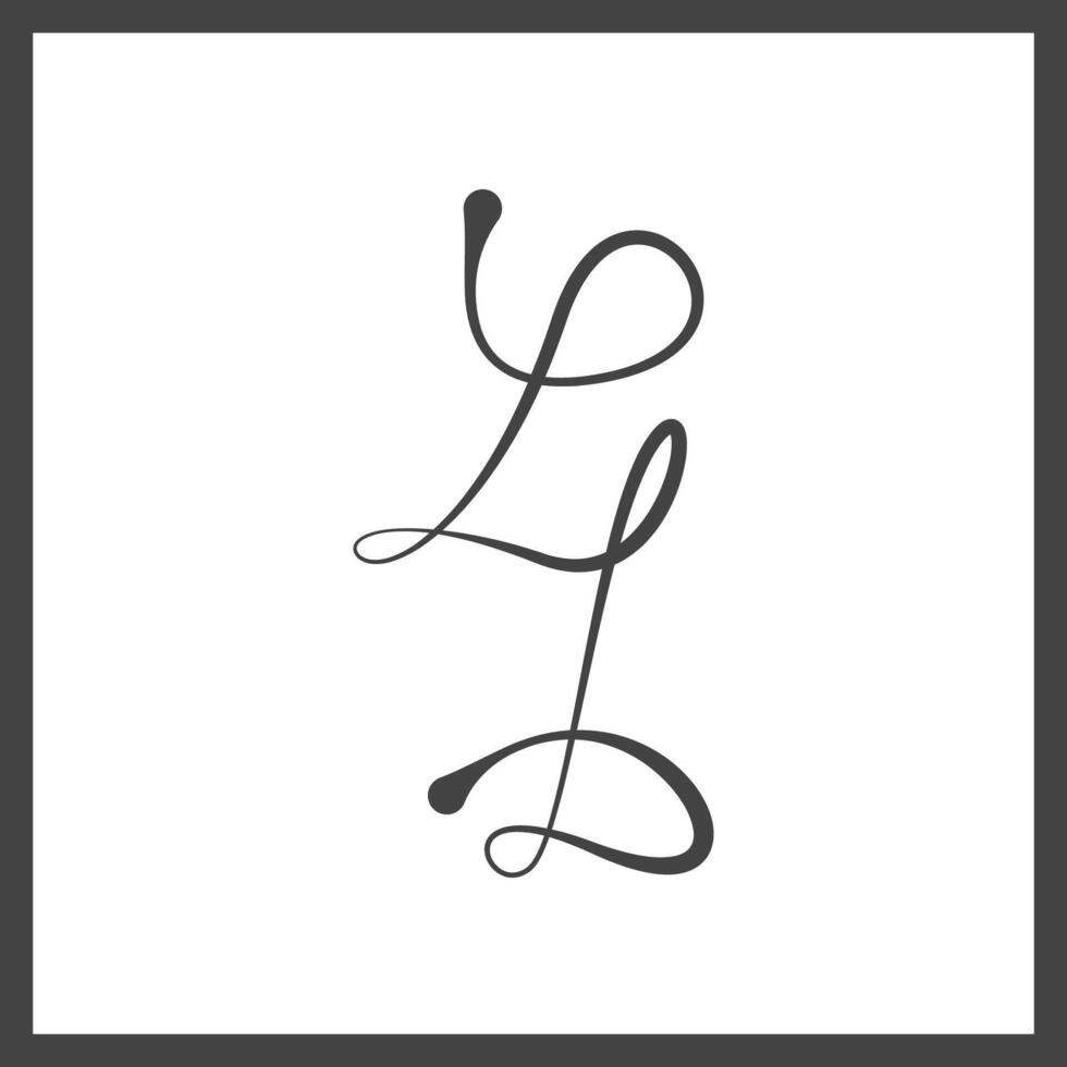 Alphabet Initials logo BL, LB, B and L vector