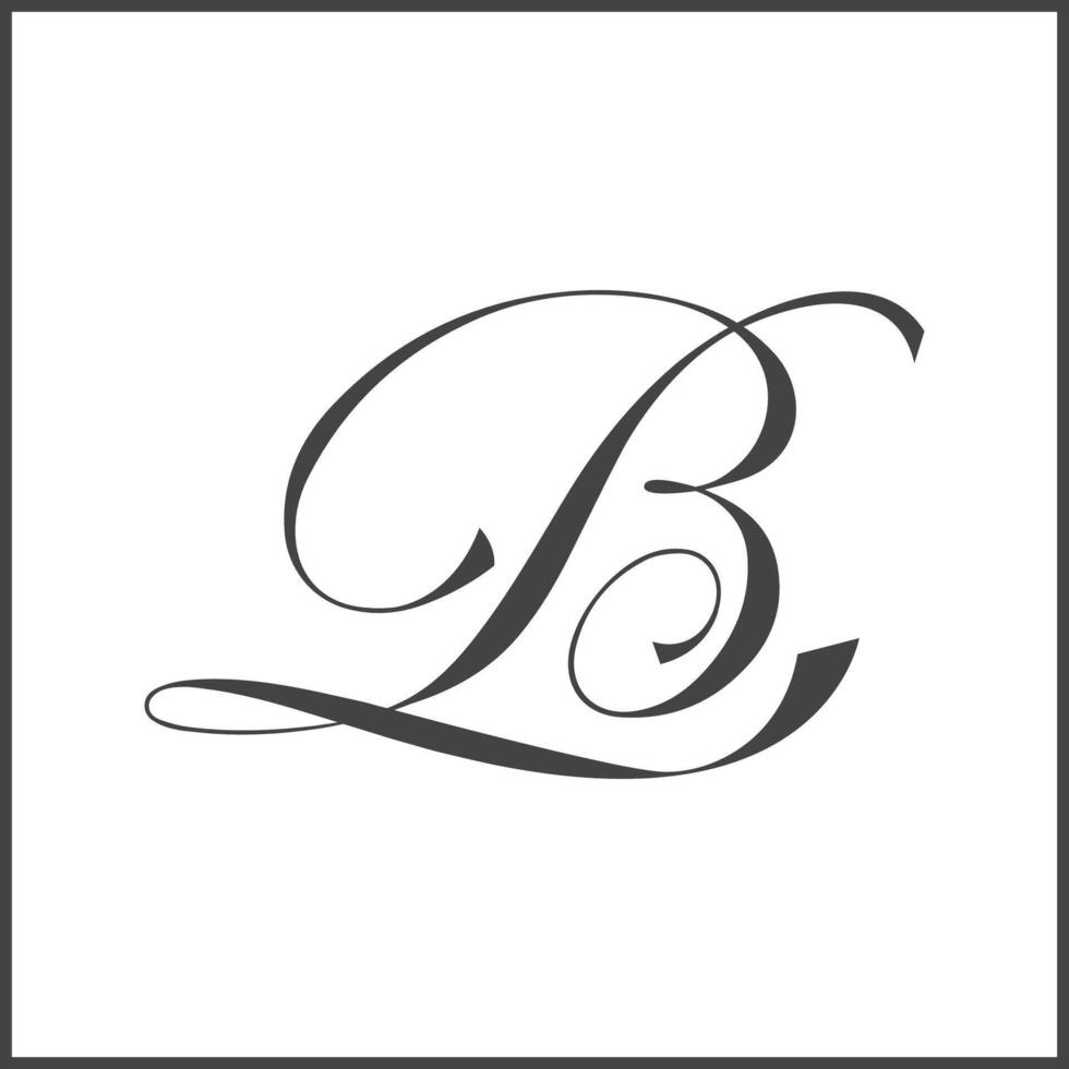 Alphabet Initials logo BL, LB, B and L vector