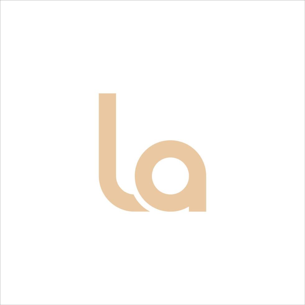 Initial letter la logo or al logo vector design template