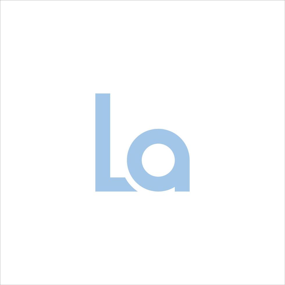 Initial letter la logo or al logo vector design template