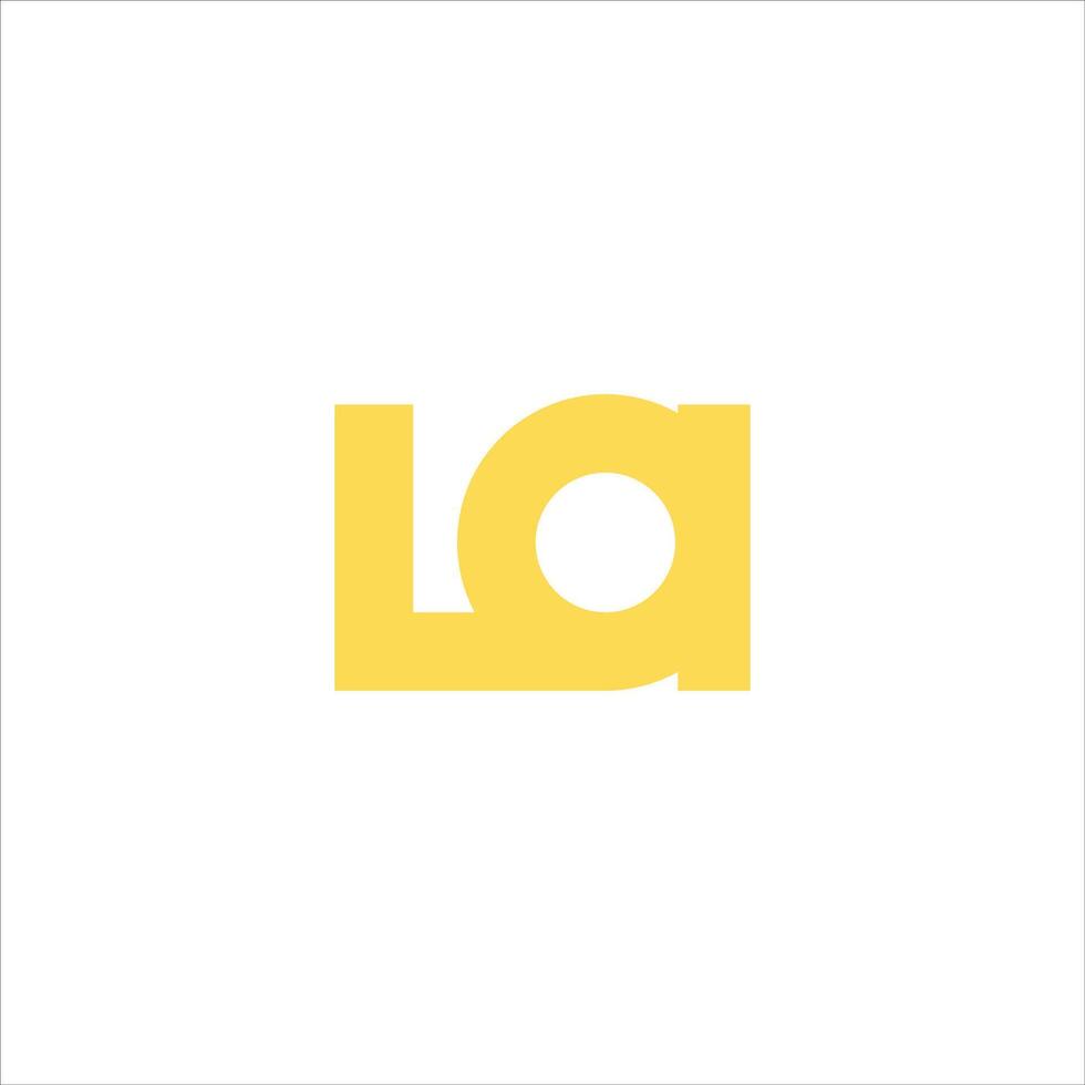 Initial letter la logo or al logo vector design template