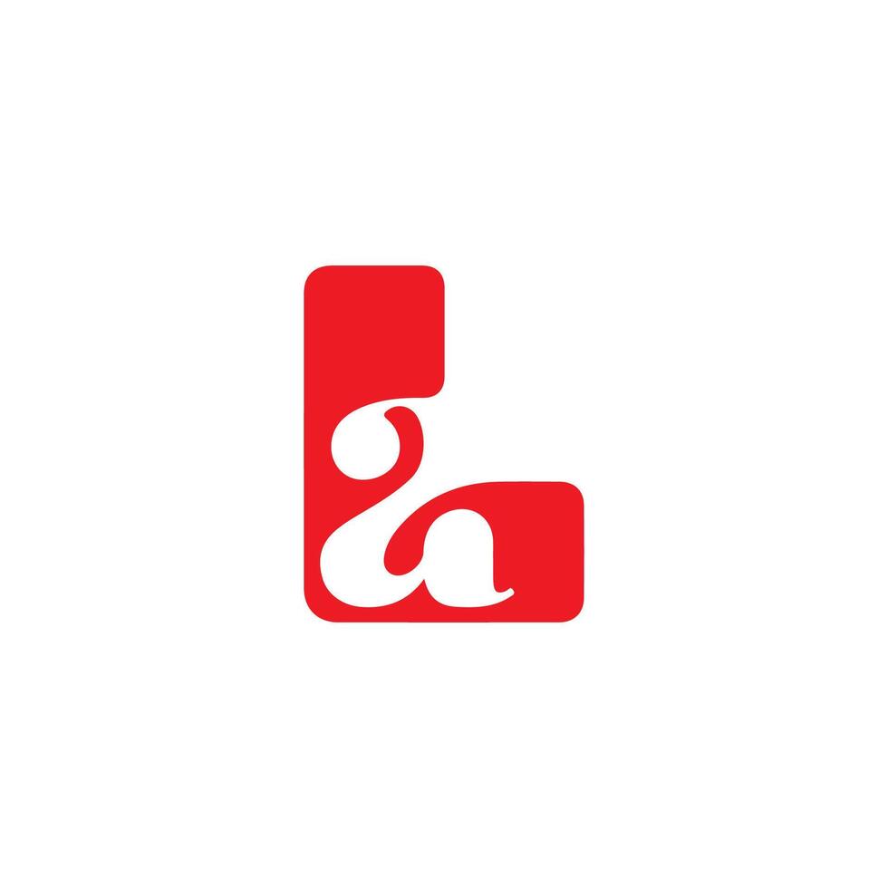 Initial letter la logo or al logo vector design template