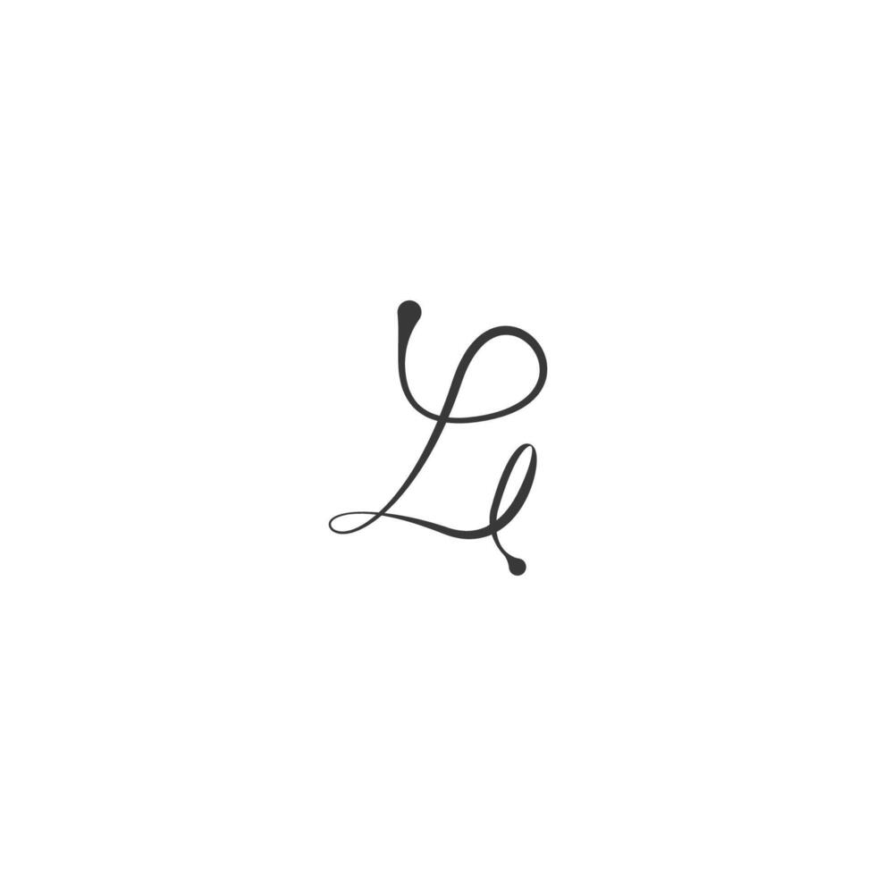 Alphabet letters Initials Monogram logo LL, L vector