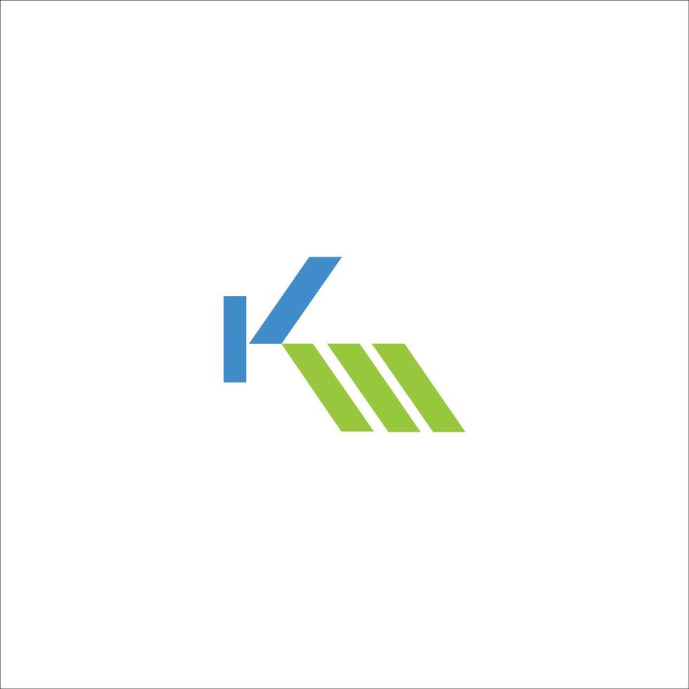Initial letter km logo or mk logo vector design template