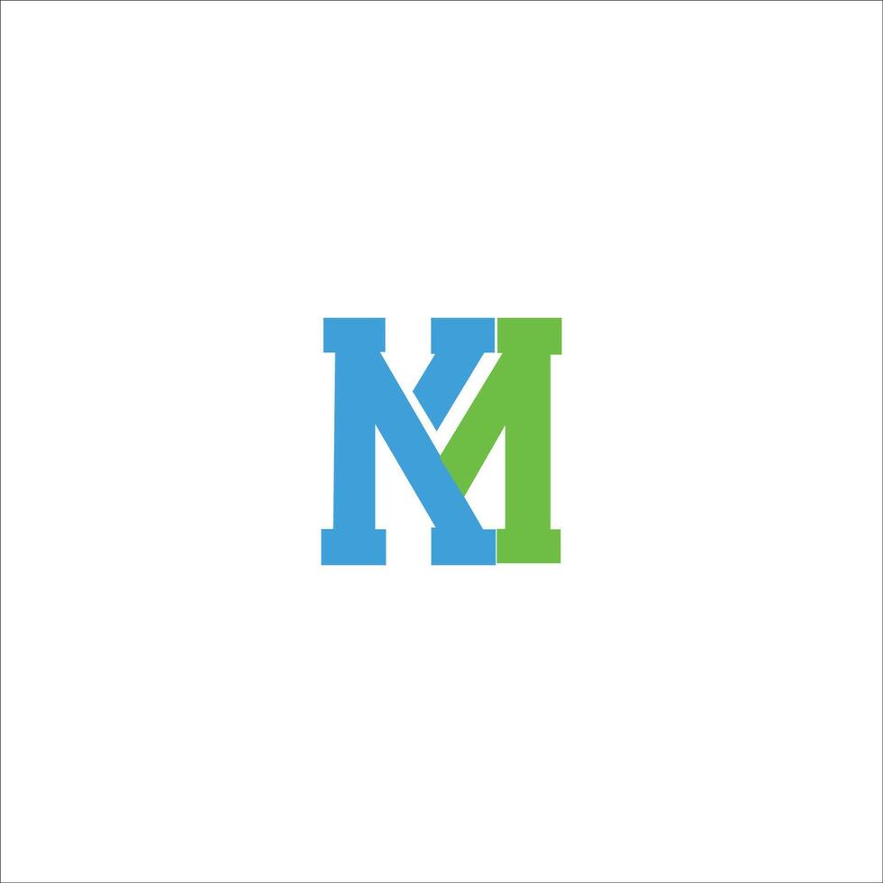 Initial letter km logo or mk logo vector design template