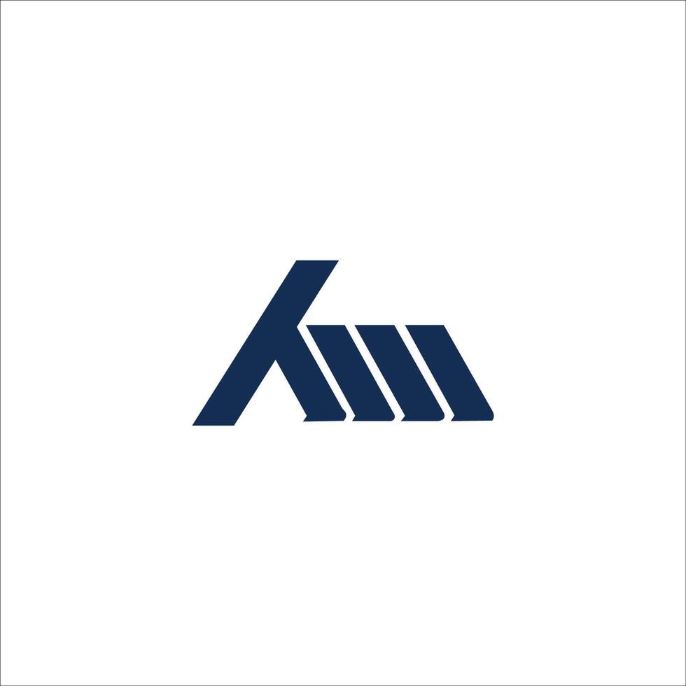 Initial letter km logo or mk logo vector design template