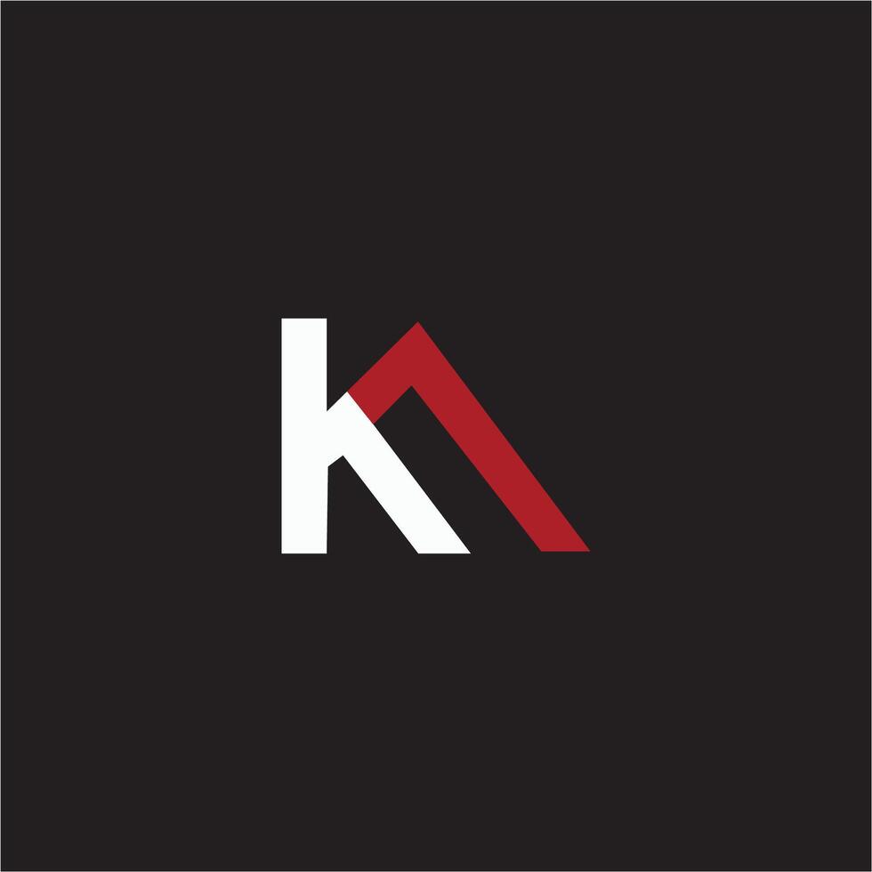Initial letter km logo or mk logo vector design template