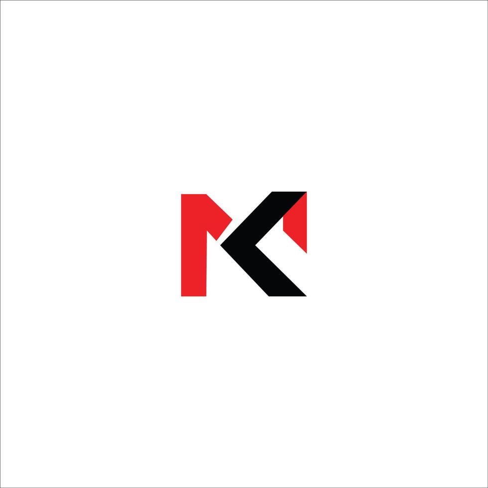 Initial letter km logo or mk logo vector design template
