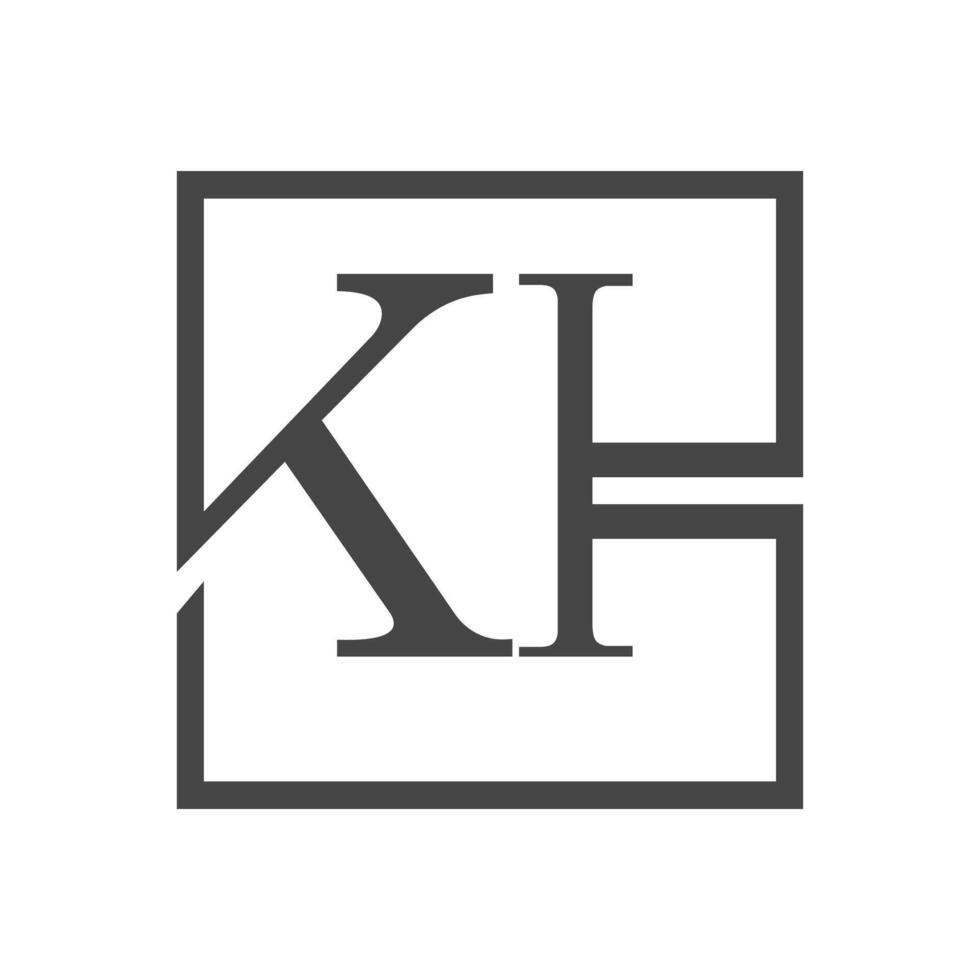 Alphabet Initials logo HK, KH, K and H vector