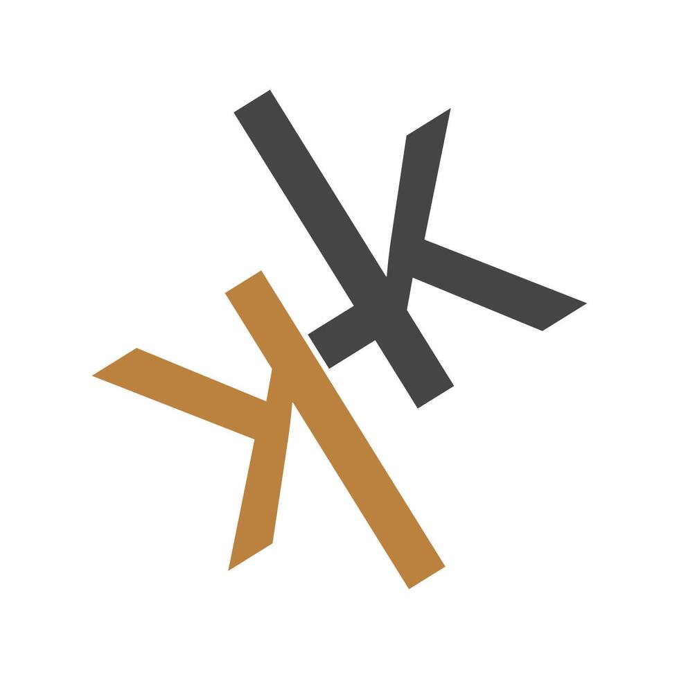 Alphabet Initials logo HK, KH, K and H vector